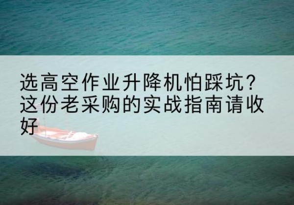 建德高空作业升降机厂家推荐-选高空作业升降机怕踩坑？这份老采购的实战指南请收好